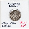 Comté d'Auxerre anonyme (1000-1200) denier TTB