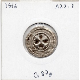 Comté d'Auxerre anonyme (1000-1200) denier TTB