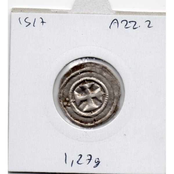 Comté d'Auxerre anonyme (1000-1200) denier TTB+