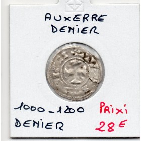 Comté d'Auxerre anonyme (1000-1200) denier TTB fente