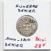 Comté d'Auxerre anonyme (1000-1200) denier TTB fente