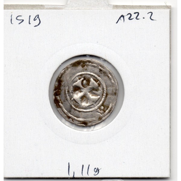 Comté d'Auxerre anonyme (1000-1200) denier TTB+