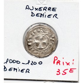 Comté d'Auxerre anonyme (1000-1200) denier TTB