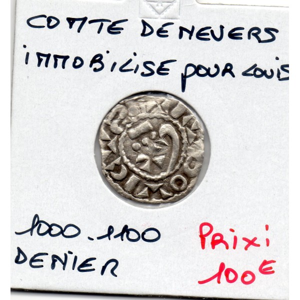 Nivernais, Comté de Nevers, Louis IV immobilisé (1000-1100) denier TB-