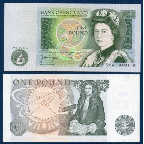 Grande Bretagne P.377a, Neuf Billet de 1 livre 1978 Page