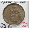 Indochine 1 piastre 1922 H Heaton Sup, Lec.299