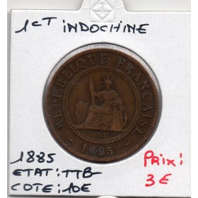 Indochine 1 cent 1885 TTB-, Lec.37