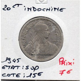 Indochine 20 cents 1945 Sup, Lec.251