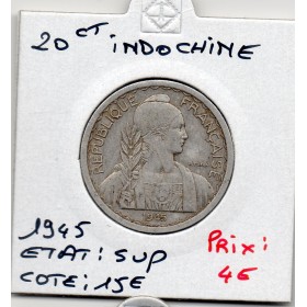 Indochine 20 cents 1945 Sup-, Lec.251