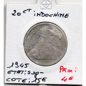 Indochine 20 cents 1945 Sup-, Lec.251