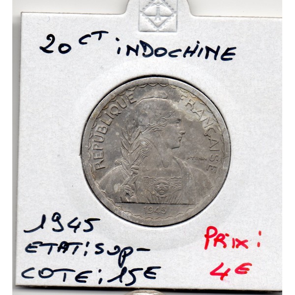 Indochine 20 cents 1945 Sup-, Lec.251