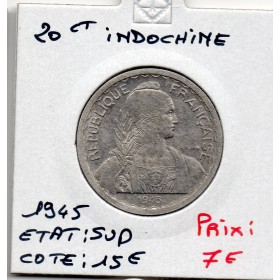 Indochine 20 cents 1945 Sup, Lec.251