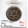 Maroc 4 Falus 1288 AH - 1872 Fes TTB, KM.166 Sidi mohammed IV