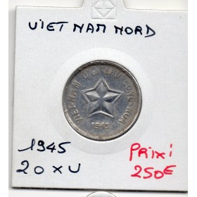 Viet-Nam nord 20 xu 1945 TTB+, KM.1 Armée Communiste Rebelle