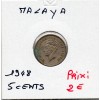 Malaya 5 cents 1948 TTB, KM.7 Georges Vi