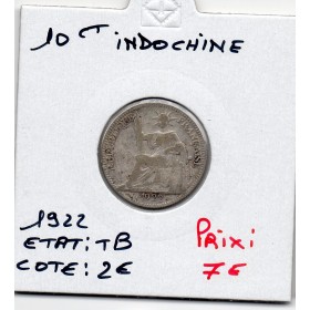 Indochine 10 cents 1922 TB, Lec.163