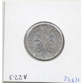 Indochine 10 cents 1945 Sup-, Lec.186 trace d'oxyde