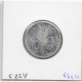 Indochine 10 cents 1945 Sup-, Lec.186 trace d'oxyde