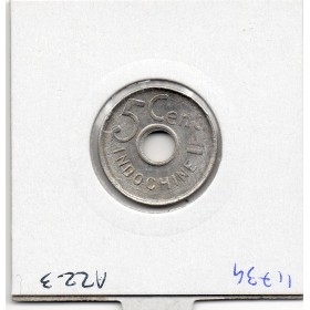 Indochine 5 cents 1943 rainurée Sup, Lec.124 cassures de coin