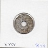 Indochine 5 cents 1943 rainurée TB, Lec.124 cassures de coin