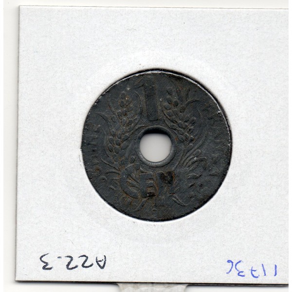 Indochine 1 cent 1941 Hanoi TTB, Lec.109 Lotus