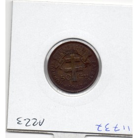 AEF Afrique Equatoriale Française 50 centimes 1942 TTB, Lec.8 Laiton