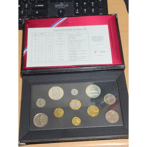 Coffret FDC Fleur de coin France 1990