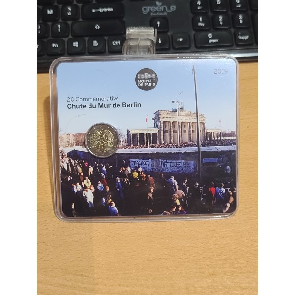 2 euros commémorative France BU 2019 Chutte du Mur de Berlin piece de monnaie €