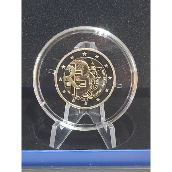 2 euros commémoratives France BE 2020 Charles De Gaulle pieces de monnaie €