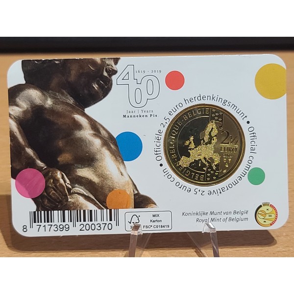 2 1/2 Euro Belgique 2019 - 400 ans Manneken Pis