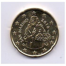 Pièce 20 centimes BU Saint-Marin 2016
