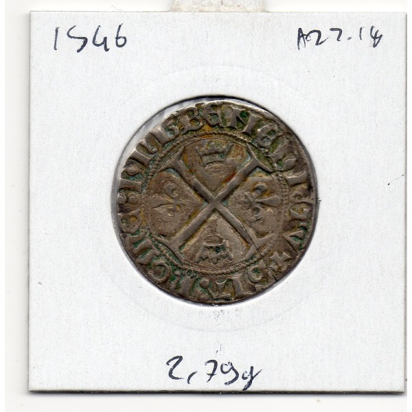 Blanc Guenar Charles VI (1411) Montpellier point creux