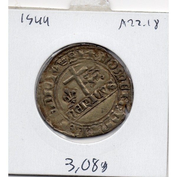 Blanc aux ecus Henri VI de Lancastre (1422) Paris Sup-