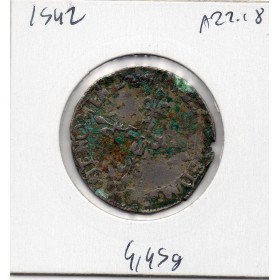 Double sol Parisis 2eme type 1582 D Lyon Henri III TB