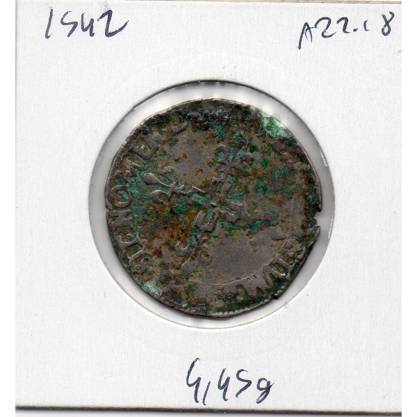 Double sol Parisis 2eme type 1582 D Lyon Henri III TB