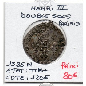 Double sol Parisis 2eme type 1585 N Montpellier Henri III TTB+