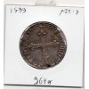 1/4 ou quart d'Ecu Croix de Face 1589 T Nantes Henri III TTB+