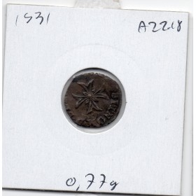 Liard à la croix du saint esprit Aix Henri III (1585 &) TB