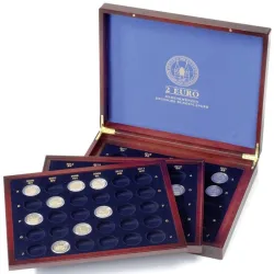Coffret Numismatique VOLTERRA TRIO, 80 pièces de 2€ Etats fédéraux Allemands en capsules 26mm