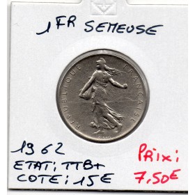 1 franc Semeuse Nickel 1962 TTB+
