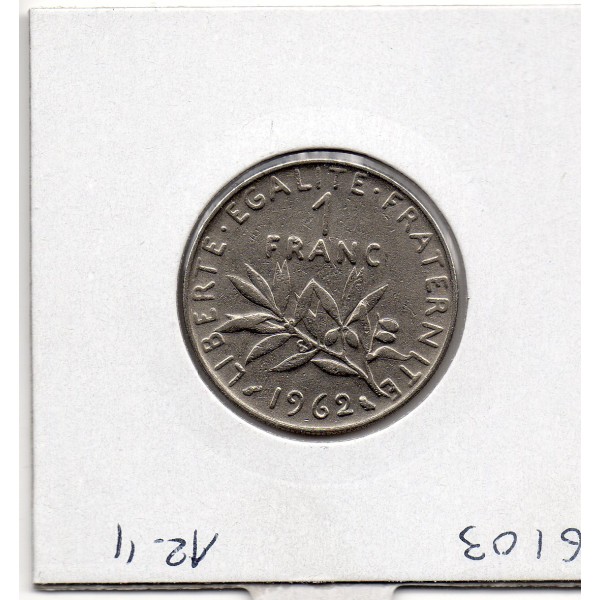 1 franc Semeuse Nickel 1962 TTB+