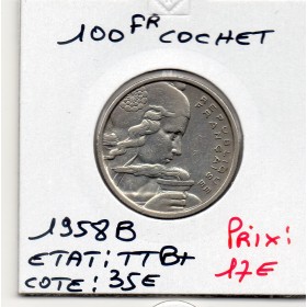 100 francs Cochet 1958 B TTB+
