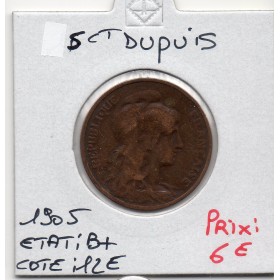 5 centimes Dupuis 1905 B+