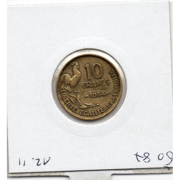 10 francs Coq Guiraud 1954 TTB nettoyée