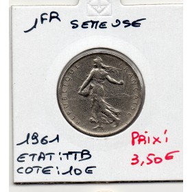 1 franc Semeuse Nickel 1961 TTB