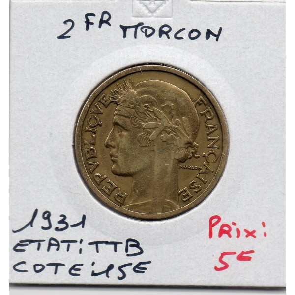 2 francs Morlon 1931 TTB