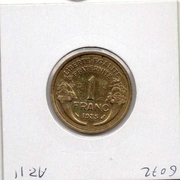 1 franc Morlon 1935 TTB, France pièce de monnaie