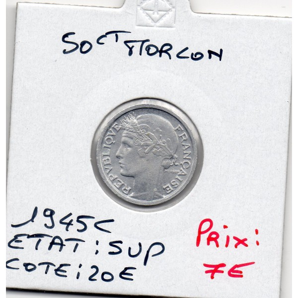 50 centimes Morlon 1945 C Castelsarrasin Sup