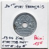 20 centimes état Français 1944 TTB nettoyée