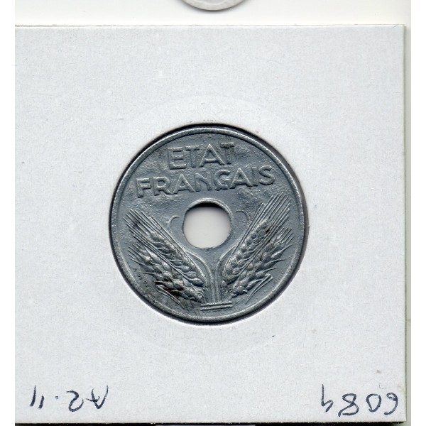 20 centimes état Français 1944 TTB nettoyée